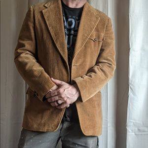 Tan corduroy mens vintage dress casual jacket